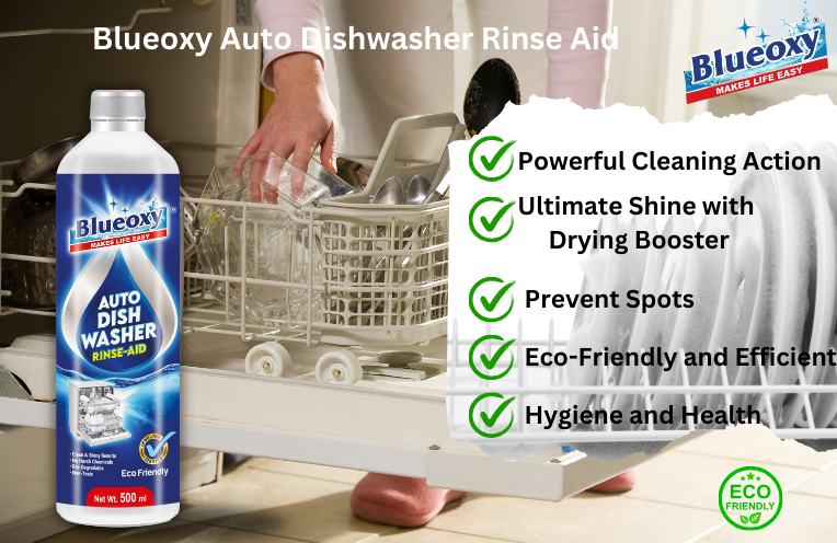 Blueoxy Auto Dishwasher Rinse Aid, the combo promises a streak-free shine and quick drying of dishes.